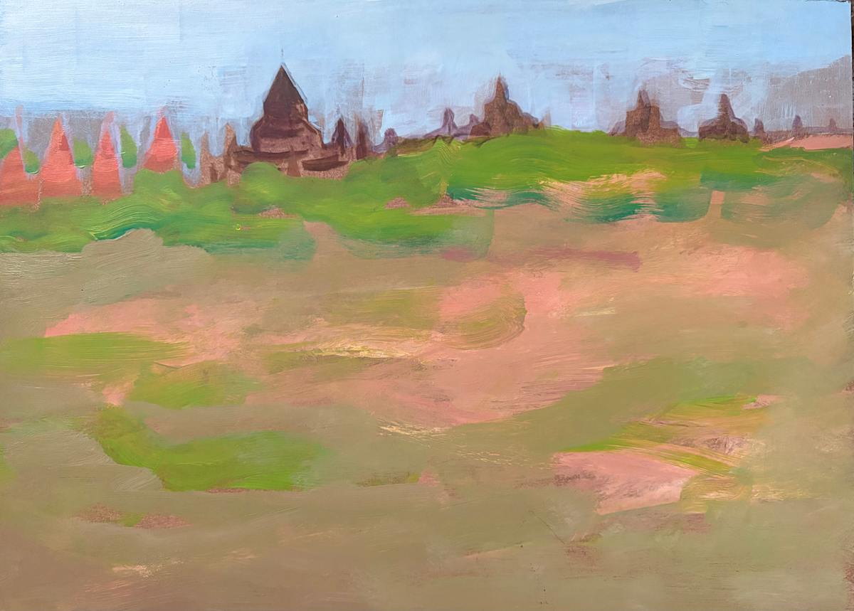 Burma/Myanmar: Bagan Landscape-Kumudara Hotel Landscape #3 by Marianne ...