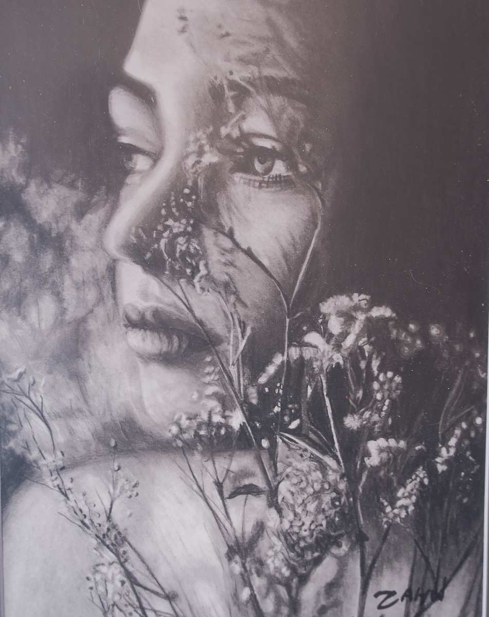 Study, charcoal and graphite by Zahn du Plessis, Image 1.