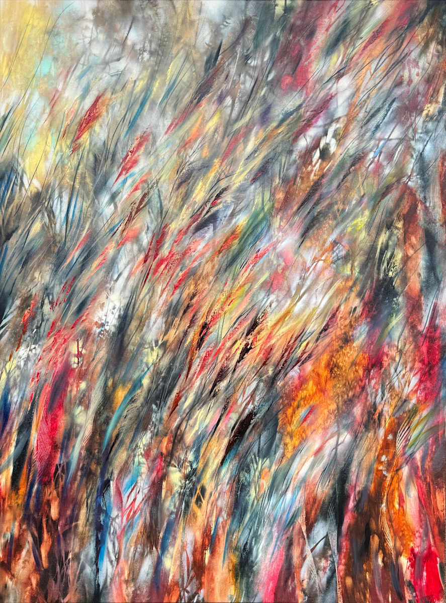 Crimson Grass by Khrystyna Kozyuk 