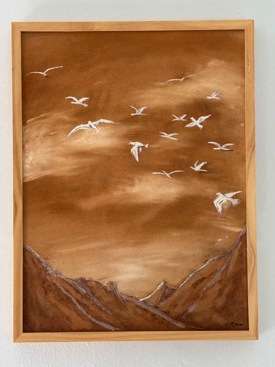 In Flight within the Orange by Elizabeth Franco 
