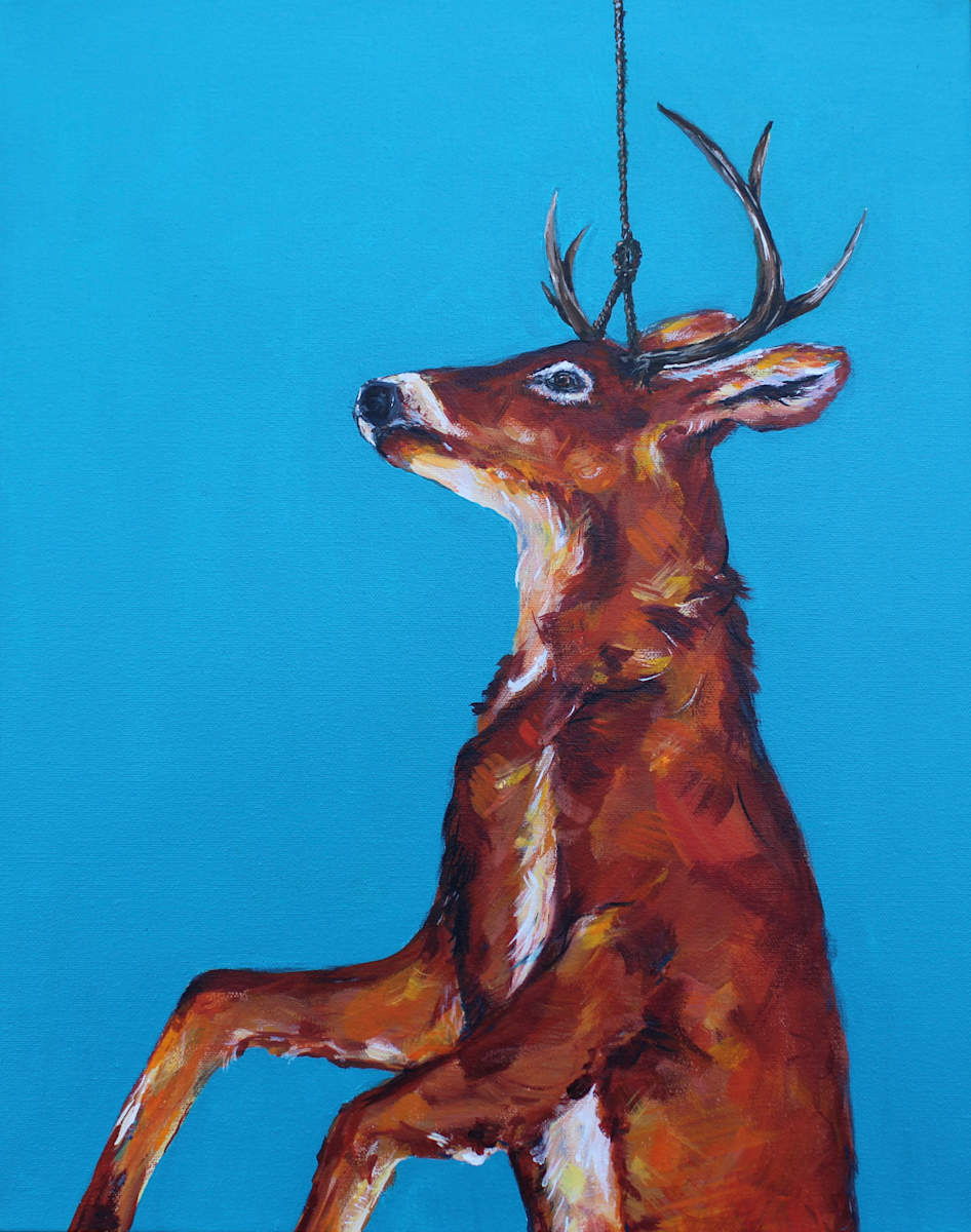 Hanging Deer by Lisa Bramhill 