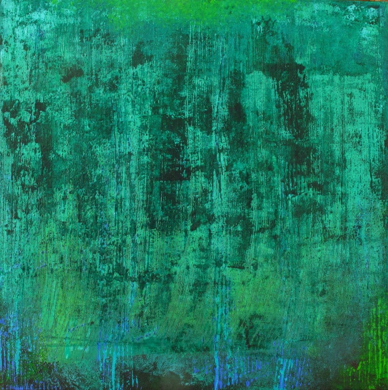 Plowed with flowers by Maria Mimma Scarpini  Image: Oil and acrylic on canvas