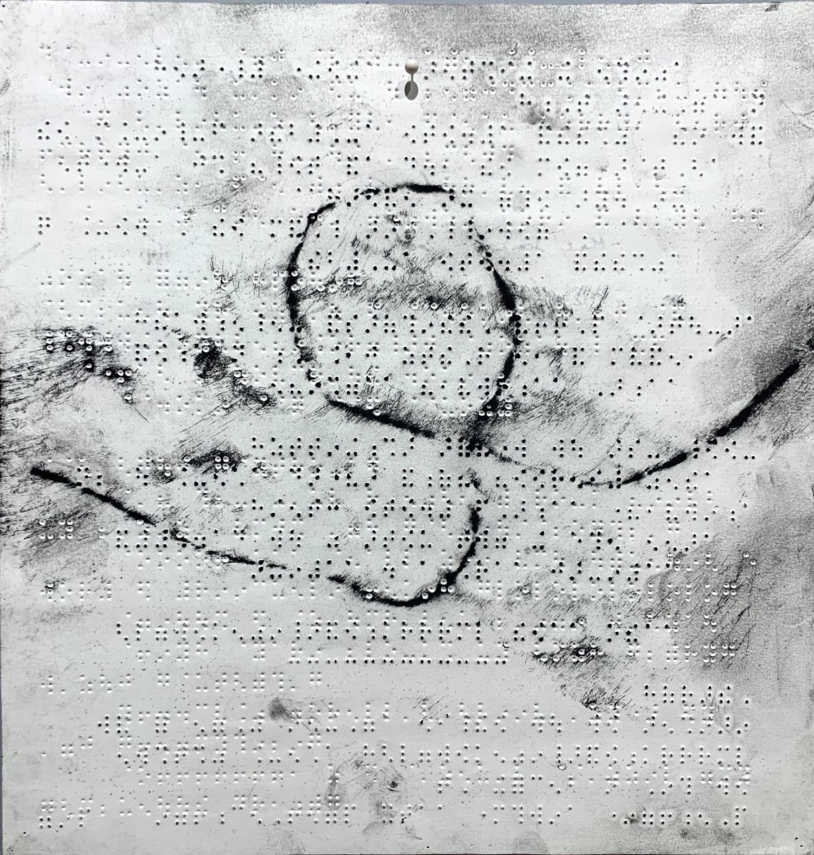Loop 1 by Maria Mimma Scarpini  Image: Charcoal on Braille embossed paper