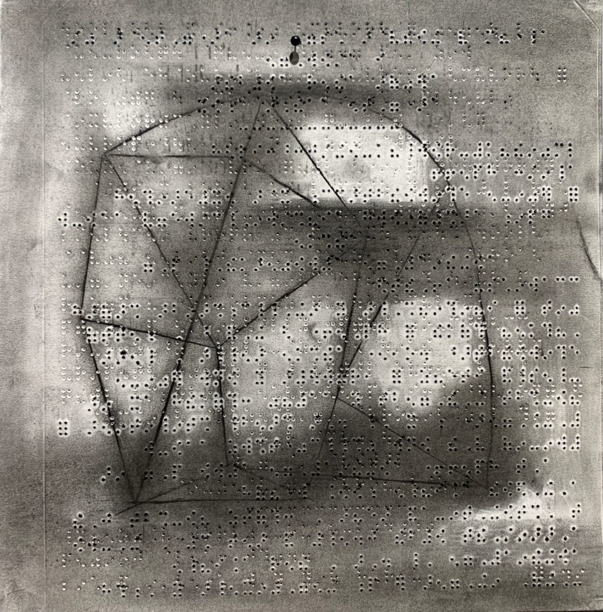 Home by Maria Mimma Scarpini  Image: Part of a series of charcoal drawings on Braille embossed magazine paper executed mostly with frottage technique.