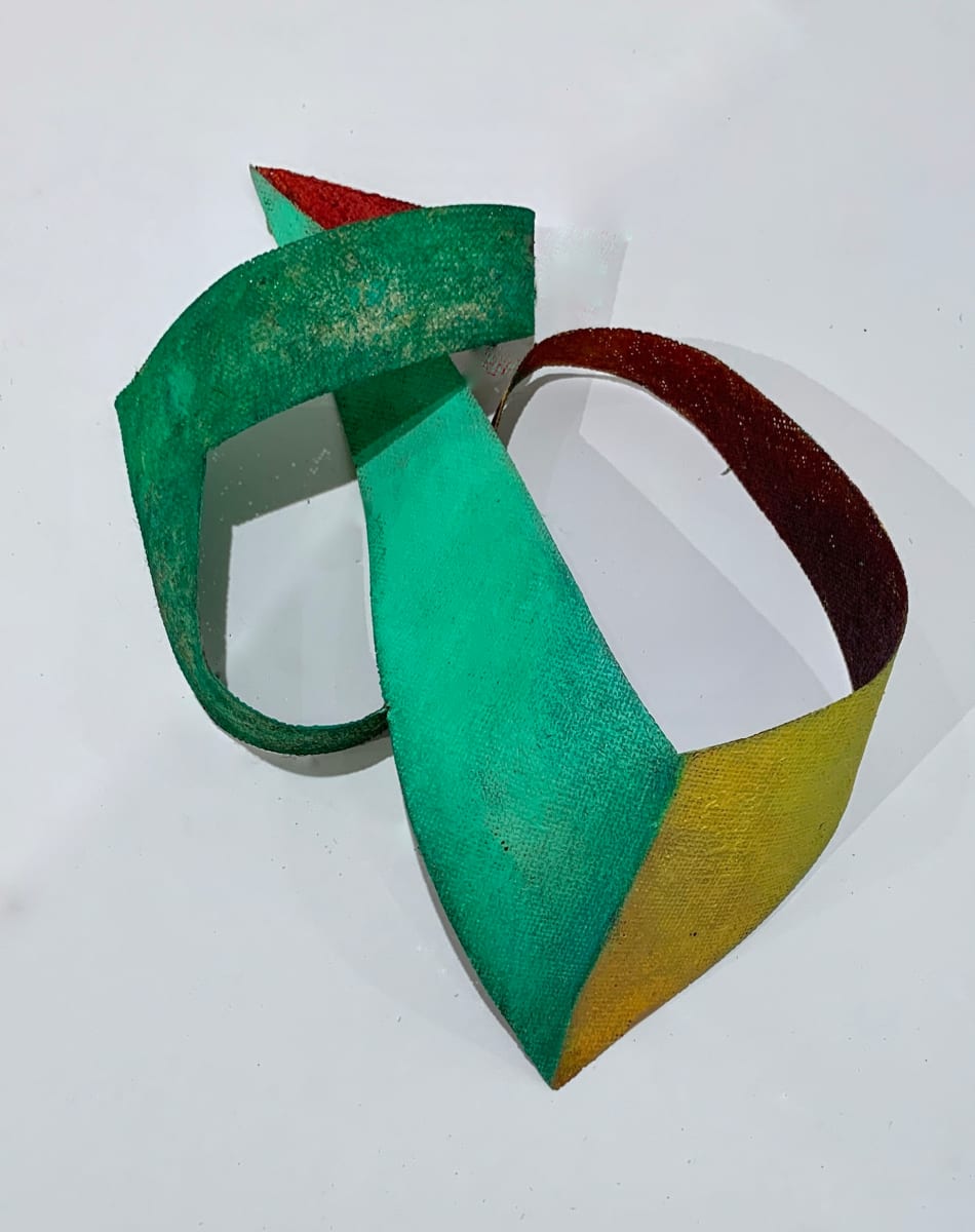 Snake by Maria Mimma Scarpini  Image: Oil  ans wire brass on jute