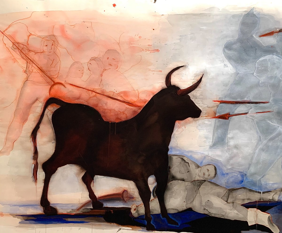 I won! by Maria Mimma Scarpini  Image: This painting is an interpretation of Goya's etching from his Tauromaquias