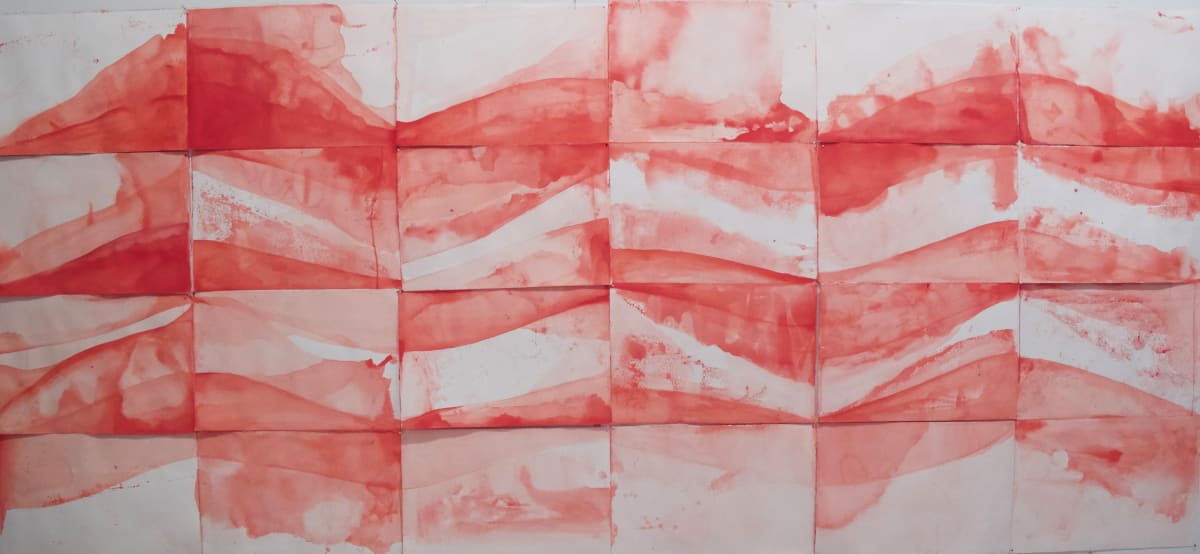 Mediterraneo by Maria Mimma Scarpini  Image: 24 Monoprints executed with hand made watercolors, each measuring 15"x22"