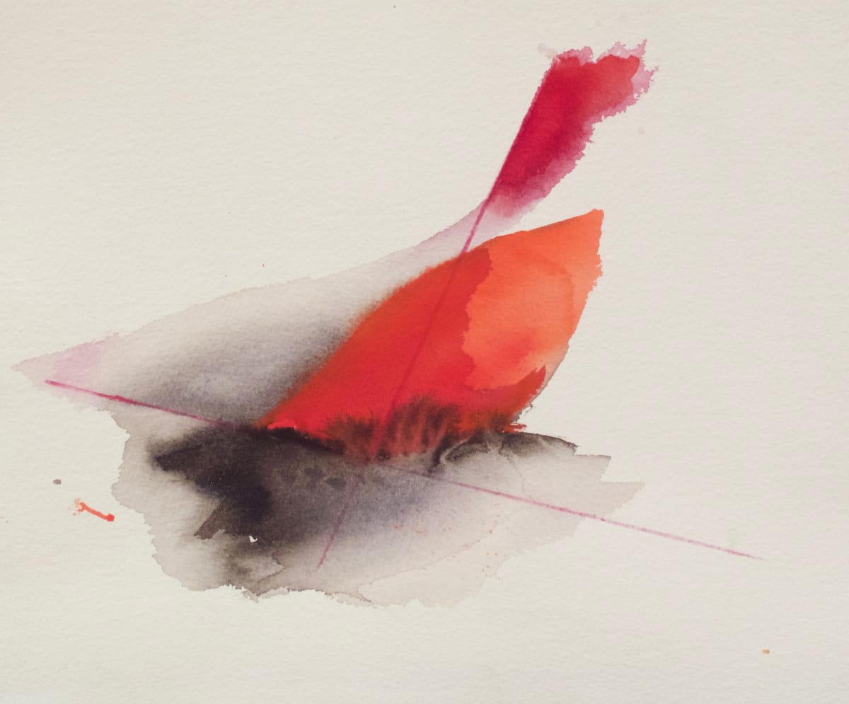 Vessel #2 by Maria Mimma Scarpini  Image: Watercolors and watercolors crayons on paper. 