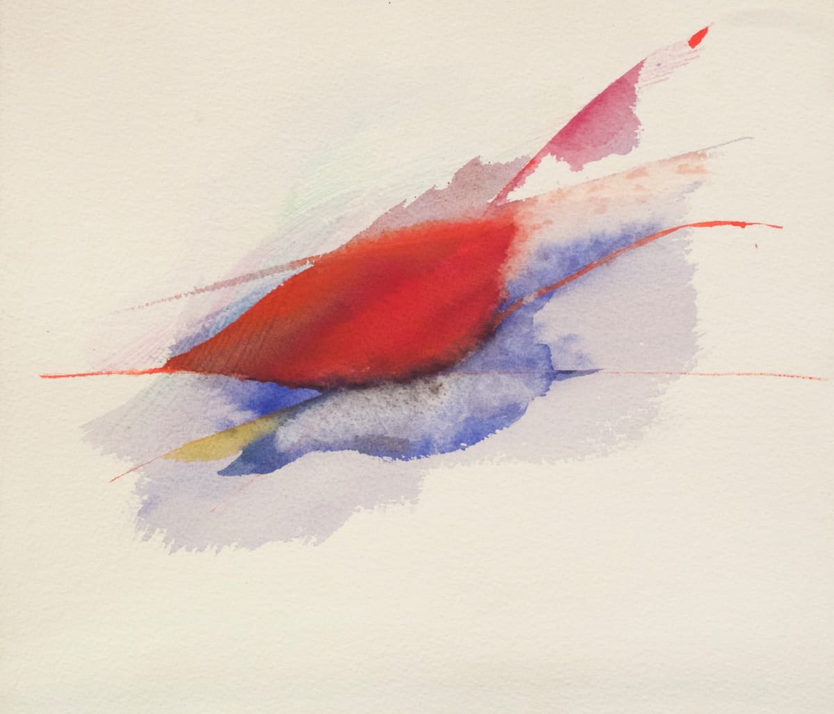 Vessel_2_uraq4b_1 by Maria Mimma Scarpini  Image: Part of a series of 4 titled Vessels, relating to the mediterranean sea migration crisis. Watercolors and watercolors crayons on paper. 
