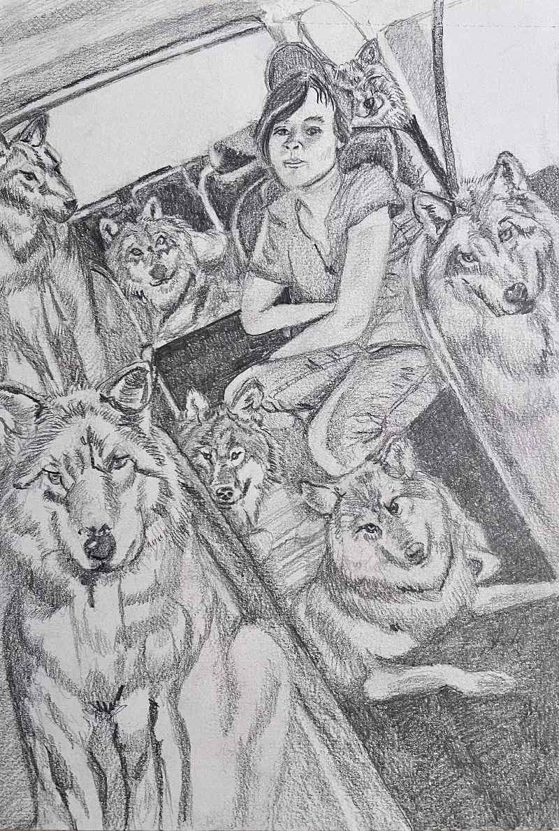 Prince with Wolves in the Minivan by Jeannie N. Hua 