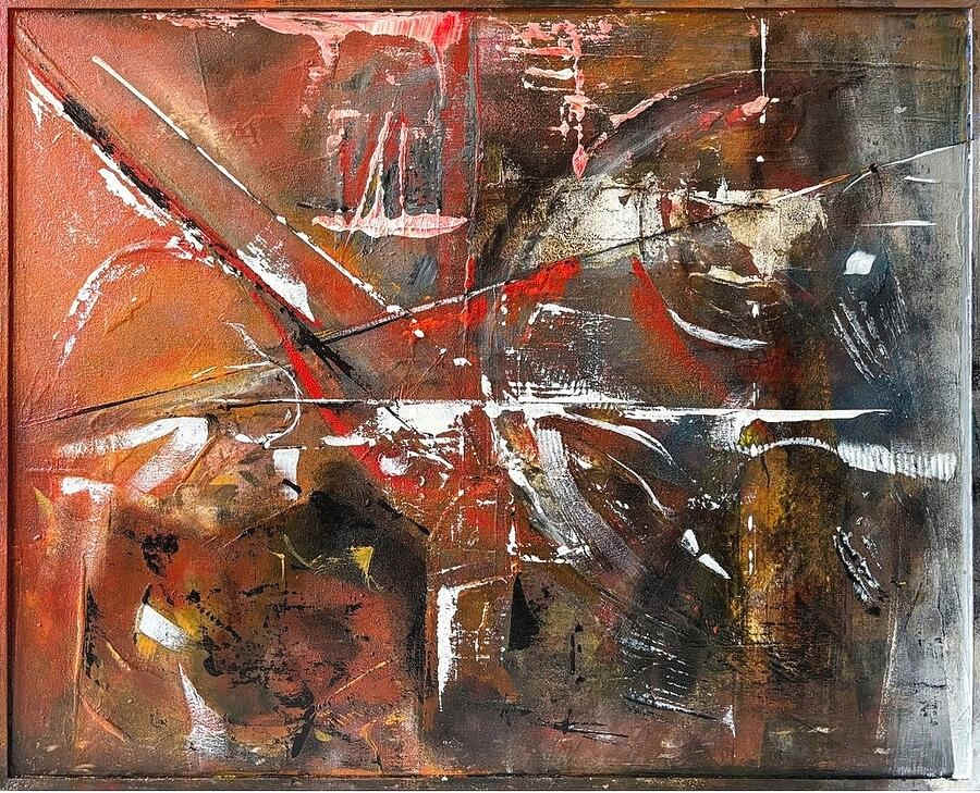 Murmure de Courbe by André JAY Chapdelaine  Image: Where chaos meets harmony, whispers of curves guide the eye through a journey of movement and depth. Là où le chaos rencontre l'harmonie, les murmures des courbes guident le regard à travers un voyage de mouvement et de profondeur