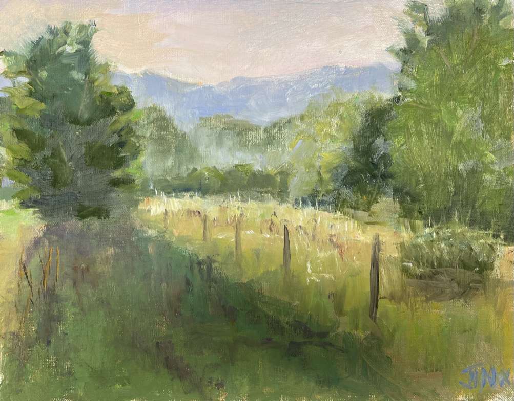 Early Morning, Camille Trail, 8x10, oil by Jinx Constine 