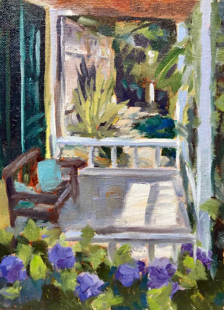 Porch at Inn on Cook Street, Provincetown, MA by Jinx Constine 