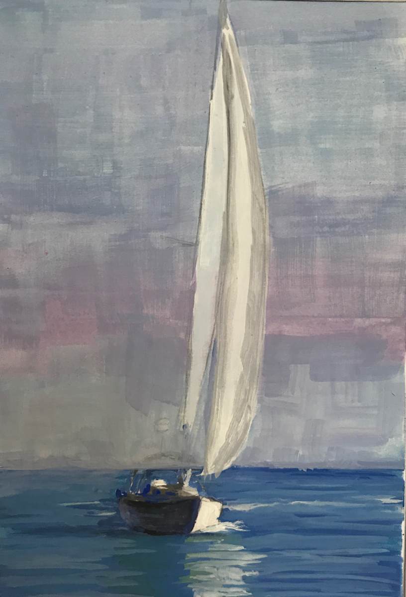 Alone on the Bay by Jinx Constine 