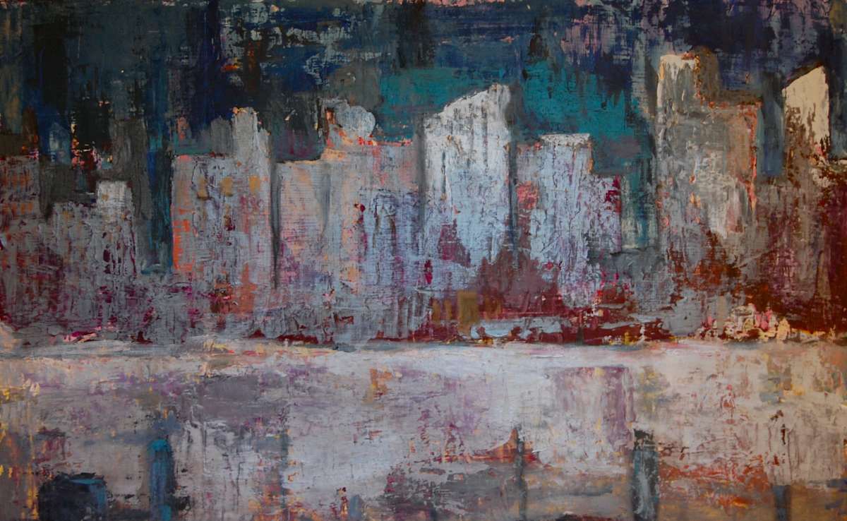 New York at dusk from the Harbour by Jinx Constine 