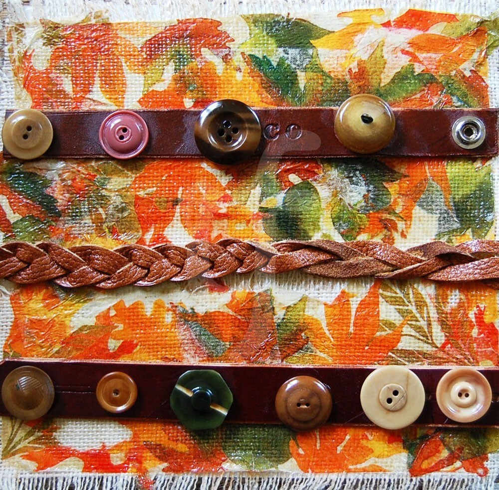 Buttoned Leathers by Indigene Theresa Gaskin 