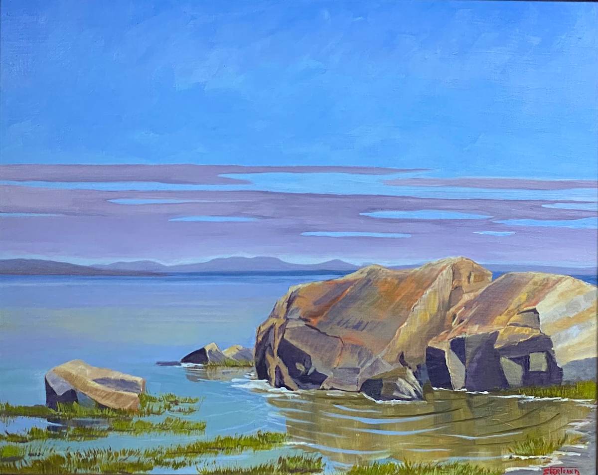 La sentinelle by Suzanne Bertrand  Image: Le rocher-sentinelle, protégeant la baie 