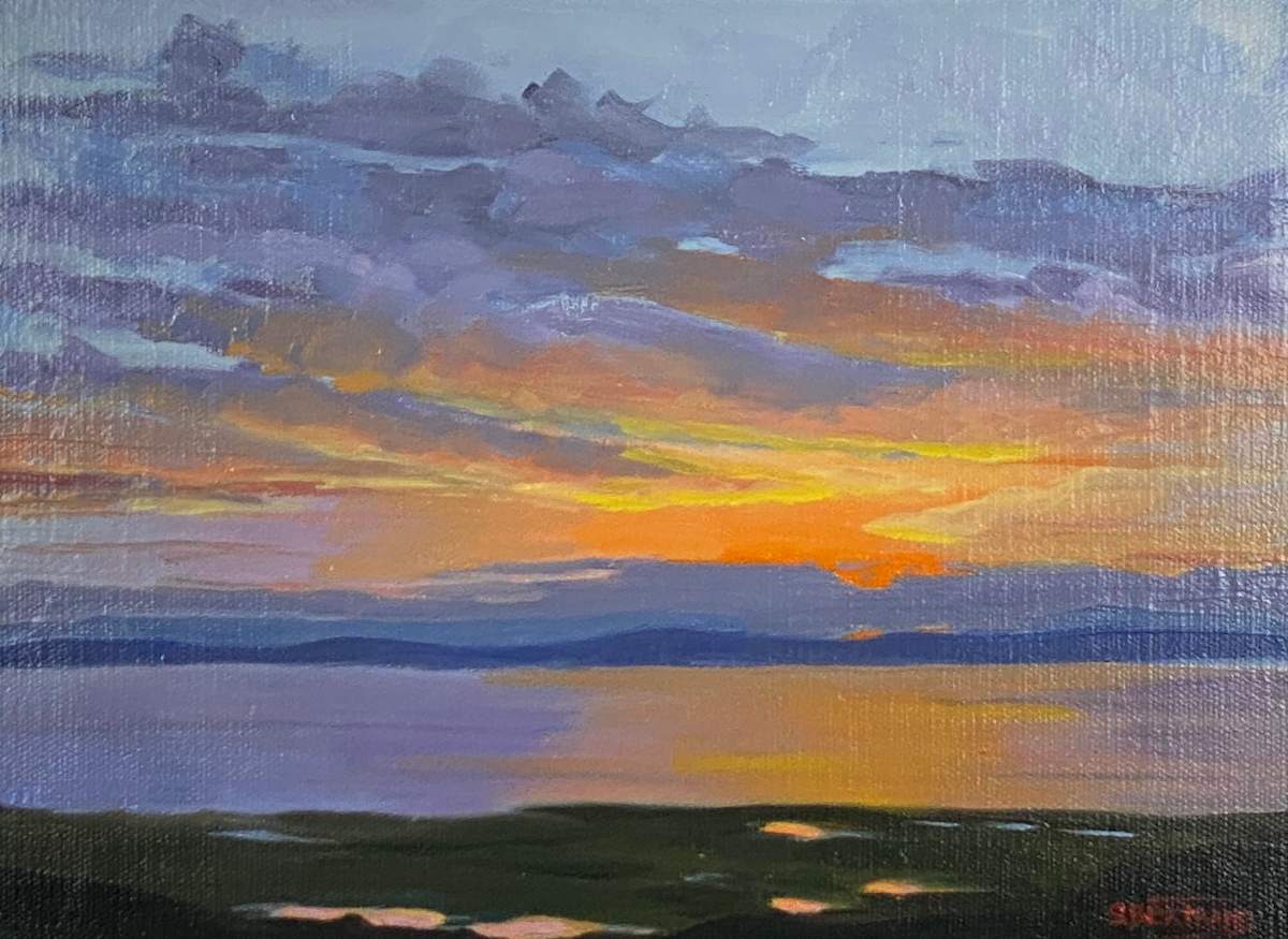 La fin du jour by Suzanne Bertrand  Image: Nuages et lumières de la fin du jour