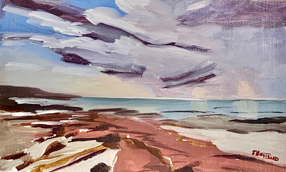 Orage sur Cacouna by Suzanne Bertrand  Image: paysage sur le motif de la rive de Cacouna