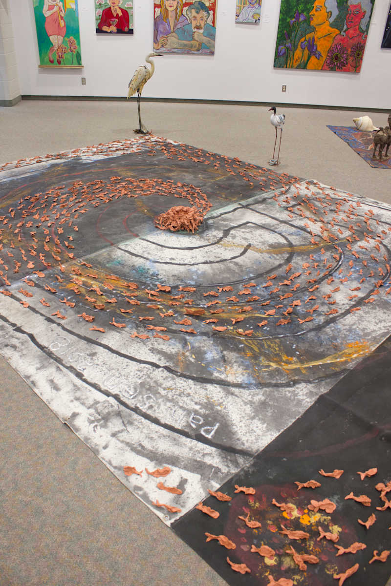 1000 Clay Fish on Labyrinth by Jenny Chen 