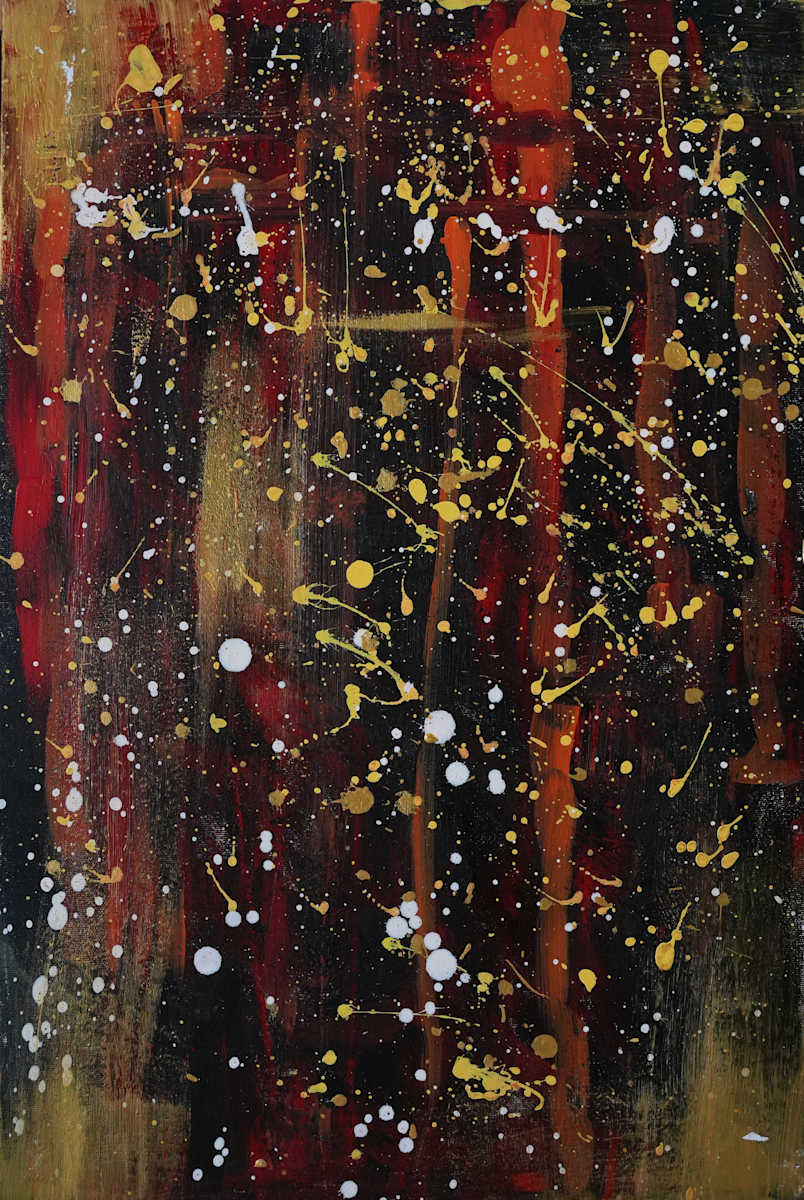 Abstract splash canvas bourdeaux 