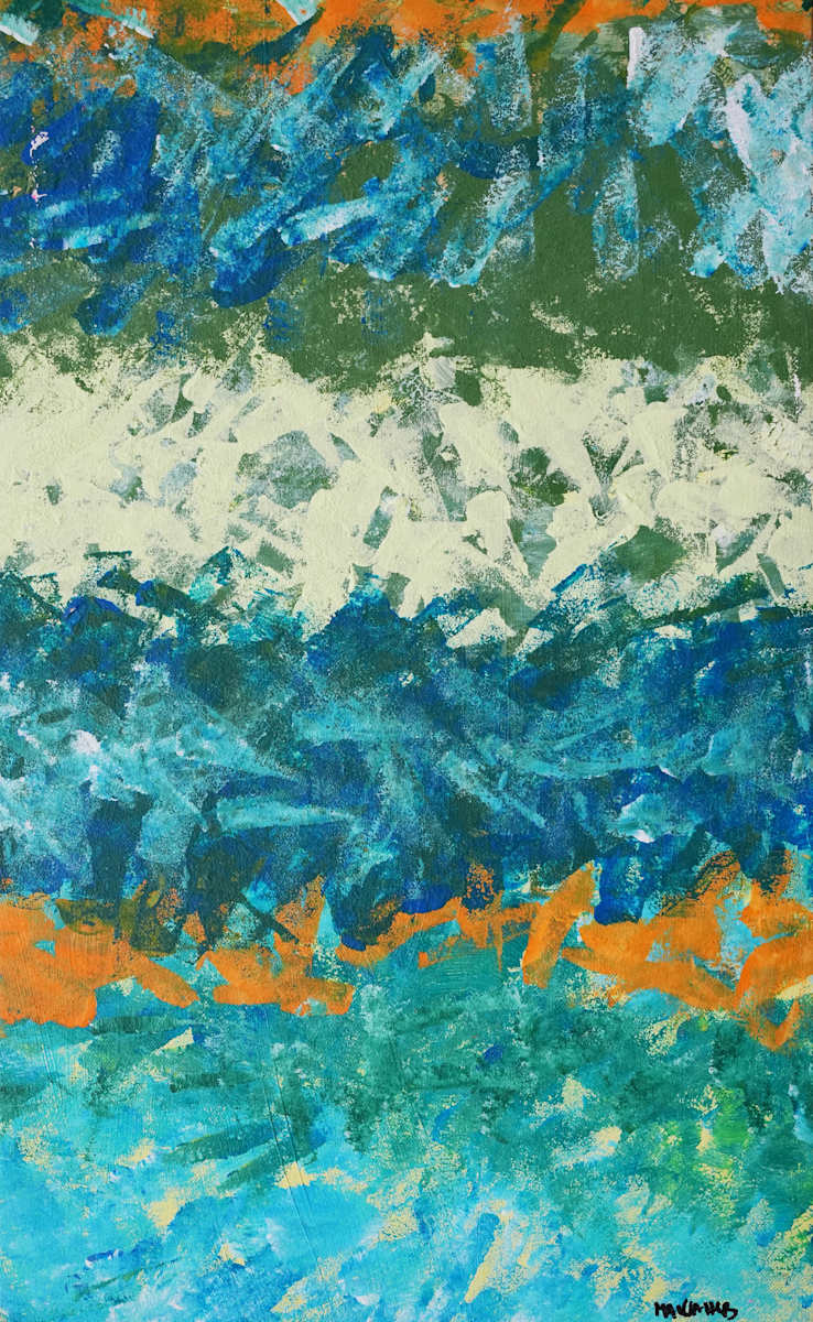 Blue shades sponge by Mawaheb Artists, Image 9.