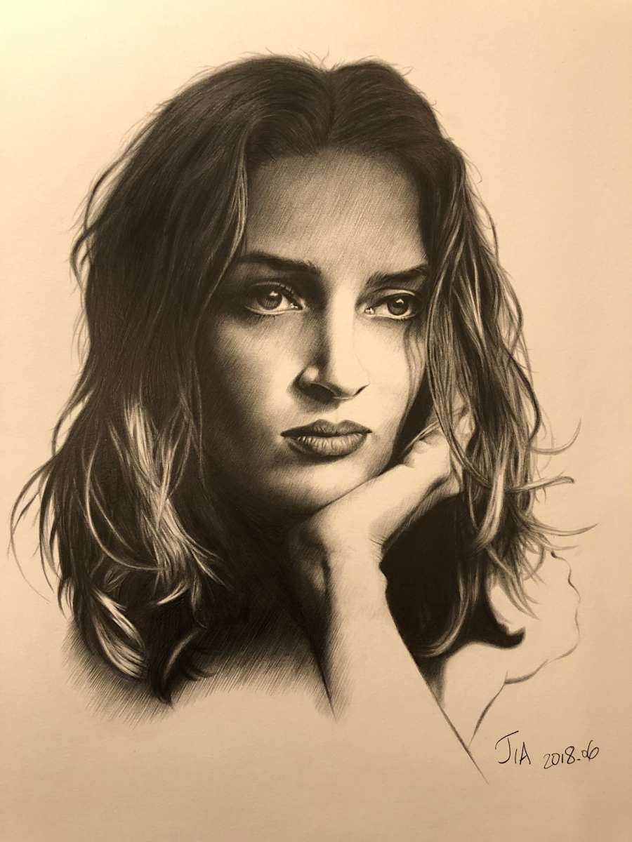 Uma Thurman by Jia Liu 