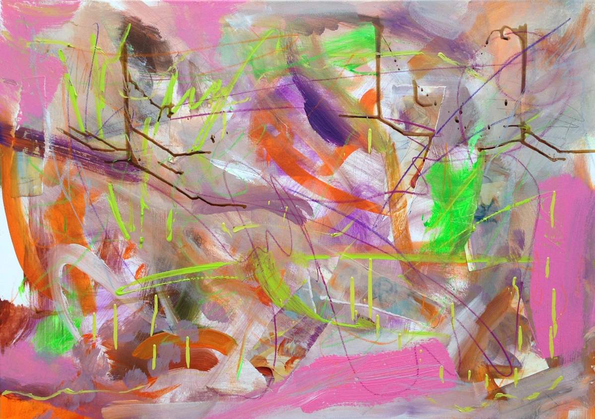 Walking round the orchard by Heather Rachel Johnston 