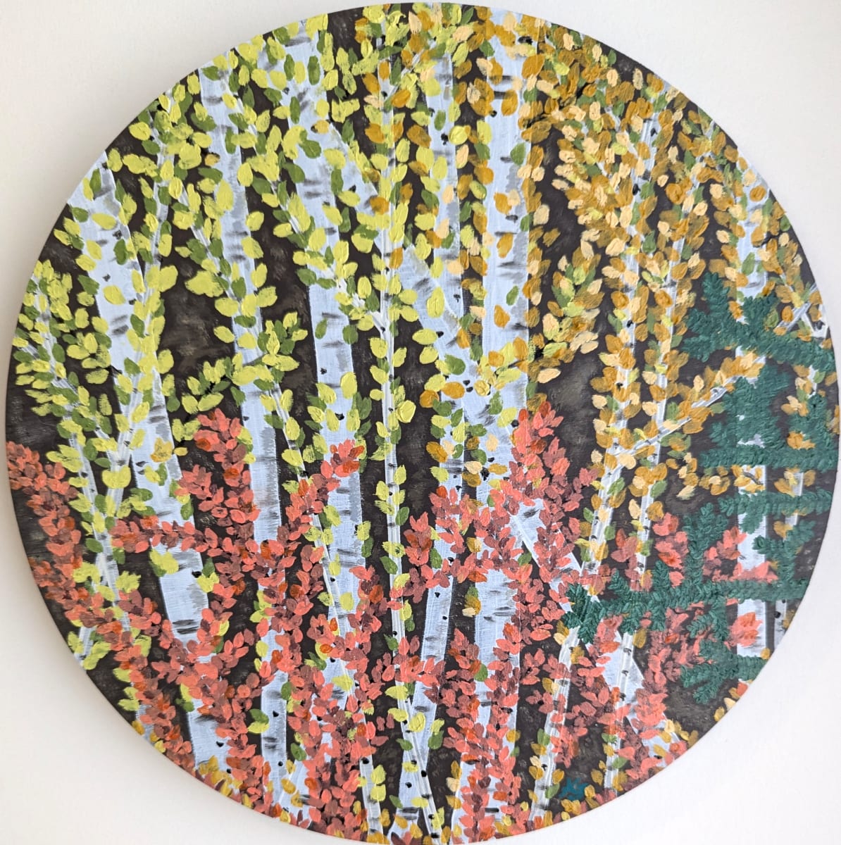 Fall in the Ravine in Orange by Krista Joan Green 