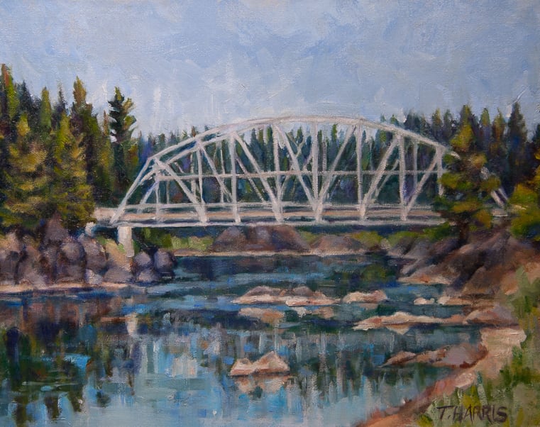 Thompson Falls Bridge, Montana by Theresa Harris  Image: Bridge Over Clark Fork River