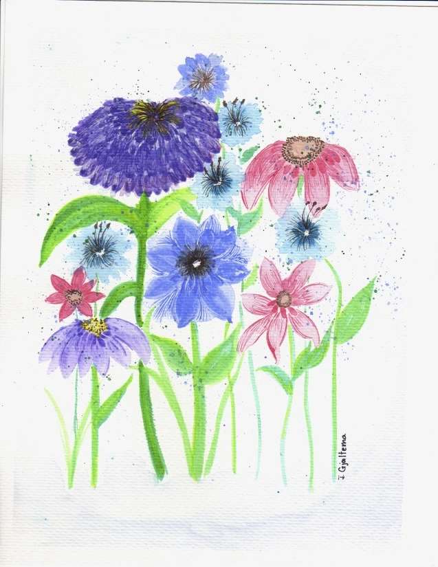 Flowers Weighted by Jennifer Gjaltema 
