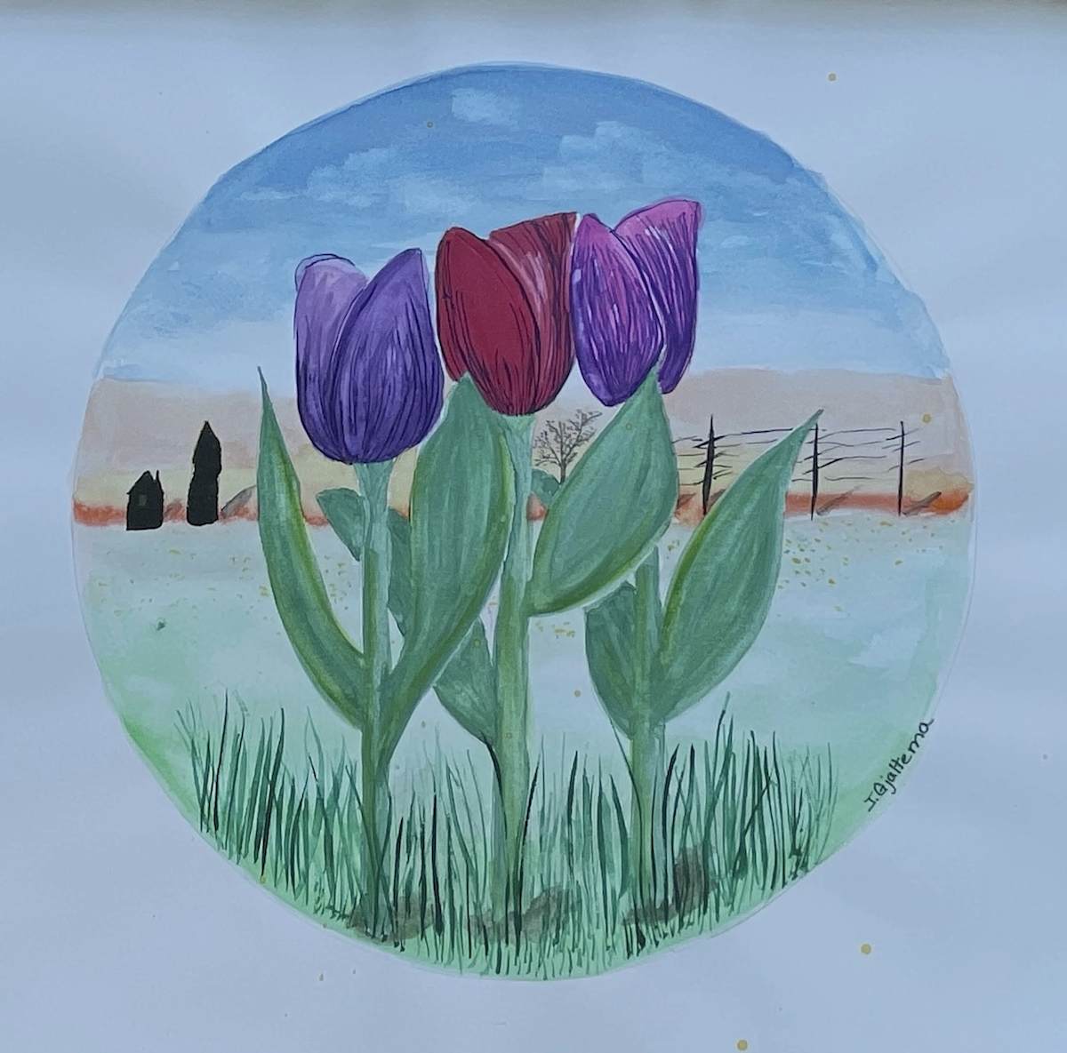 Lonely Tulips by Jennifer Gjaltema 