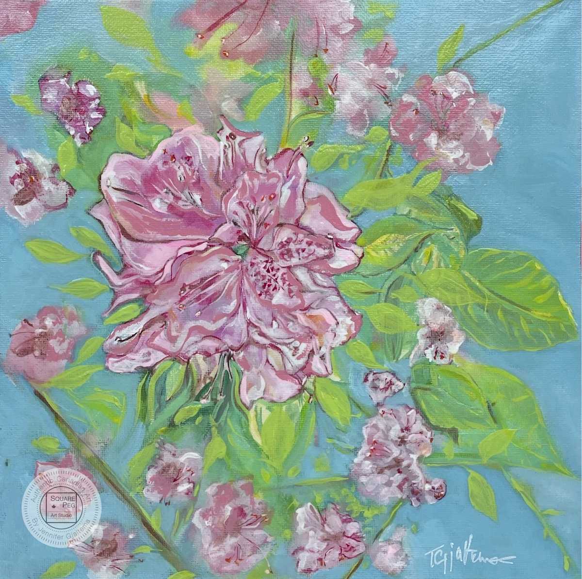 Pink Flower Alone by Jennifer Gjaltema 