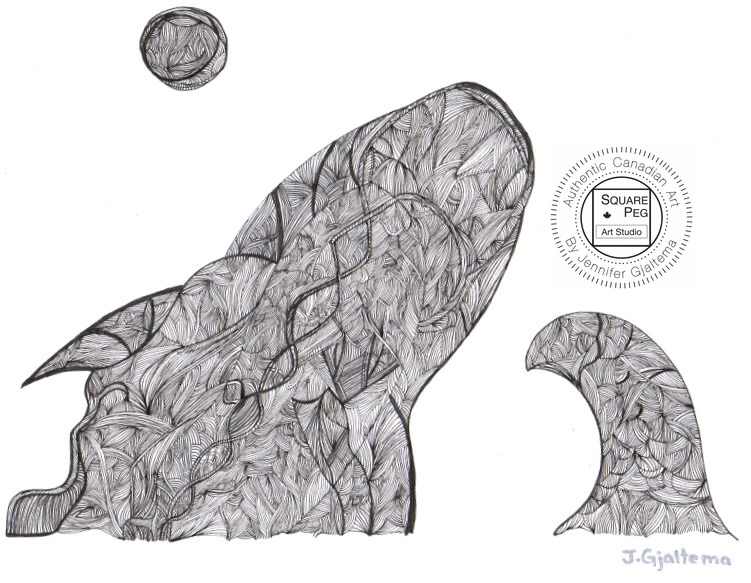 Requin En Lignes by Jennifer Gjaltema 