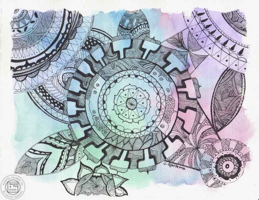Wheel Of Peaceful by Jennifer Gjaltema 