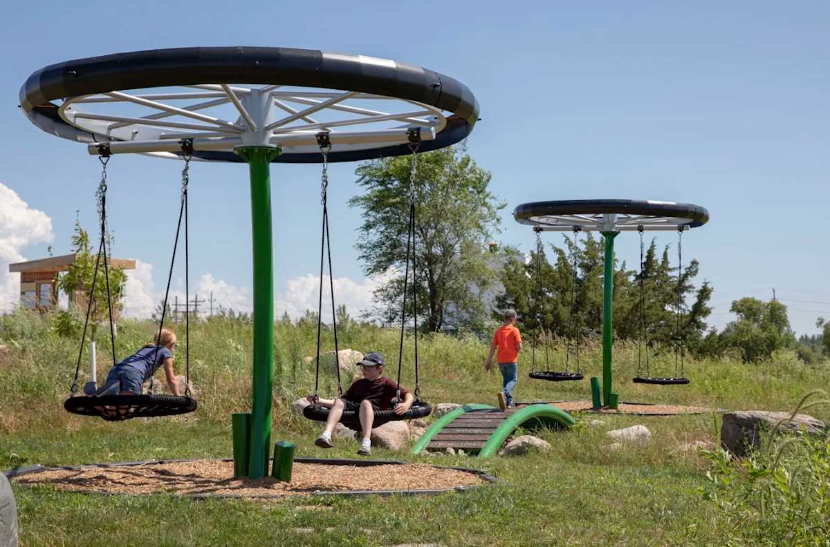 PLAY SCULPTURE by Greg  Mueller  Image: CENTRAL LAKES BIKE TRAIL, FERGUS FALLS, MINNESOTA