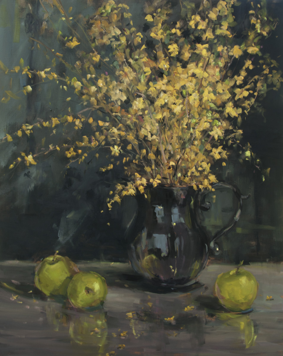 Apples and Forsythia by Stephanie Amato, Image 1.