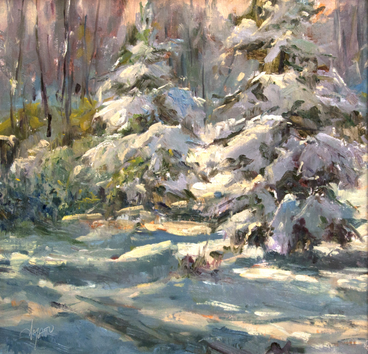 First Snowfall (Framed) by Stephanie Amato 