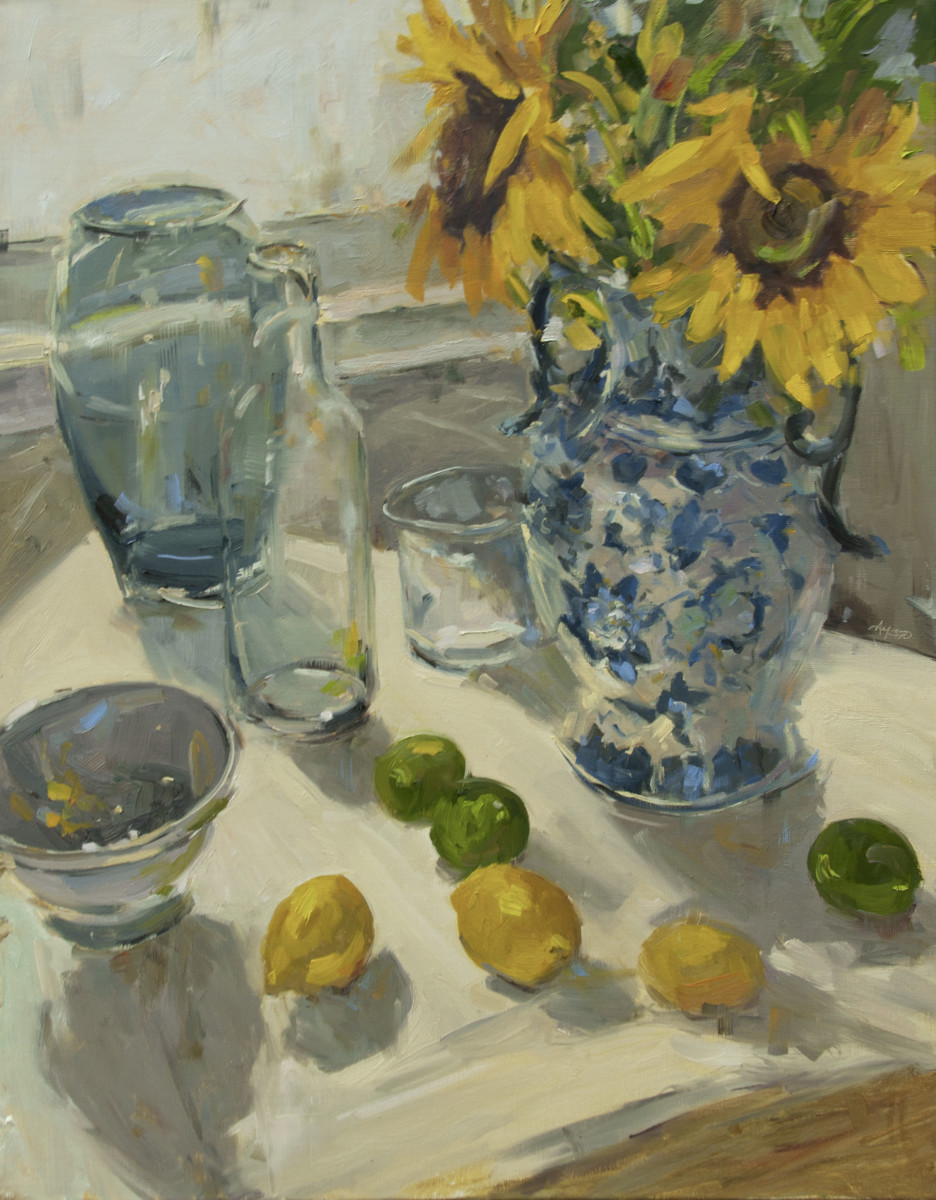 Blue & Yellow Still Life by Stephanie Amato 