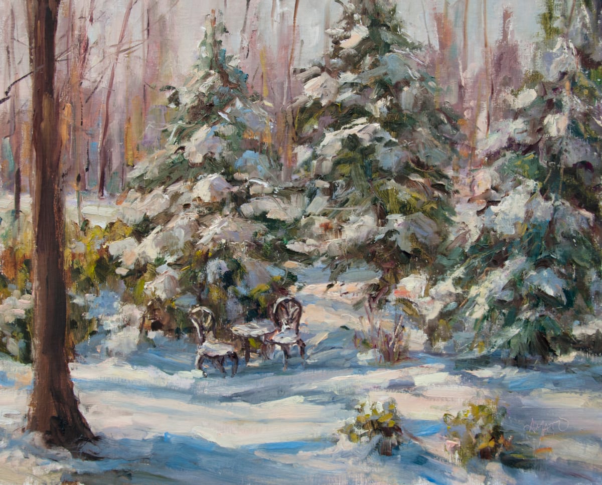 Snowfall in Morning by Stephanie Amato 