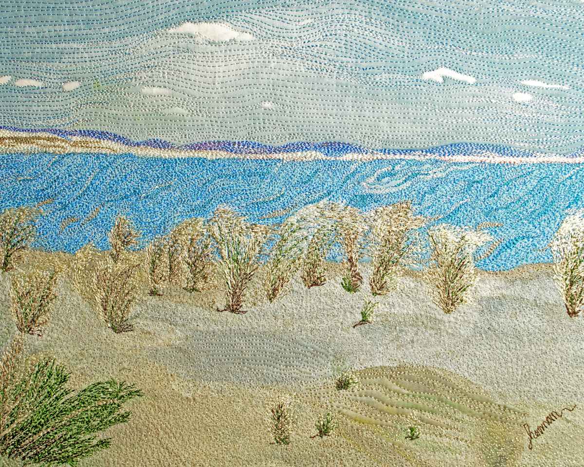 Embrace the Wind 8x10 Reproduction #2 of 5 by Janet Herman  Image: Southwest reservoir view in thread