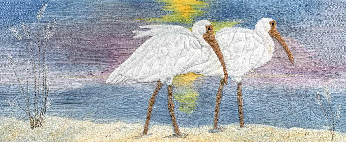Ibis Reproduction #2 of 5 by Janet Herman  Image: Pastel seaside 7 x17 inch 