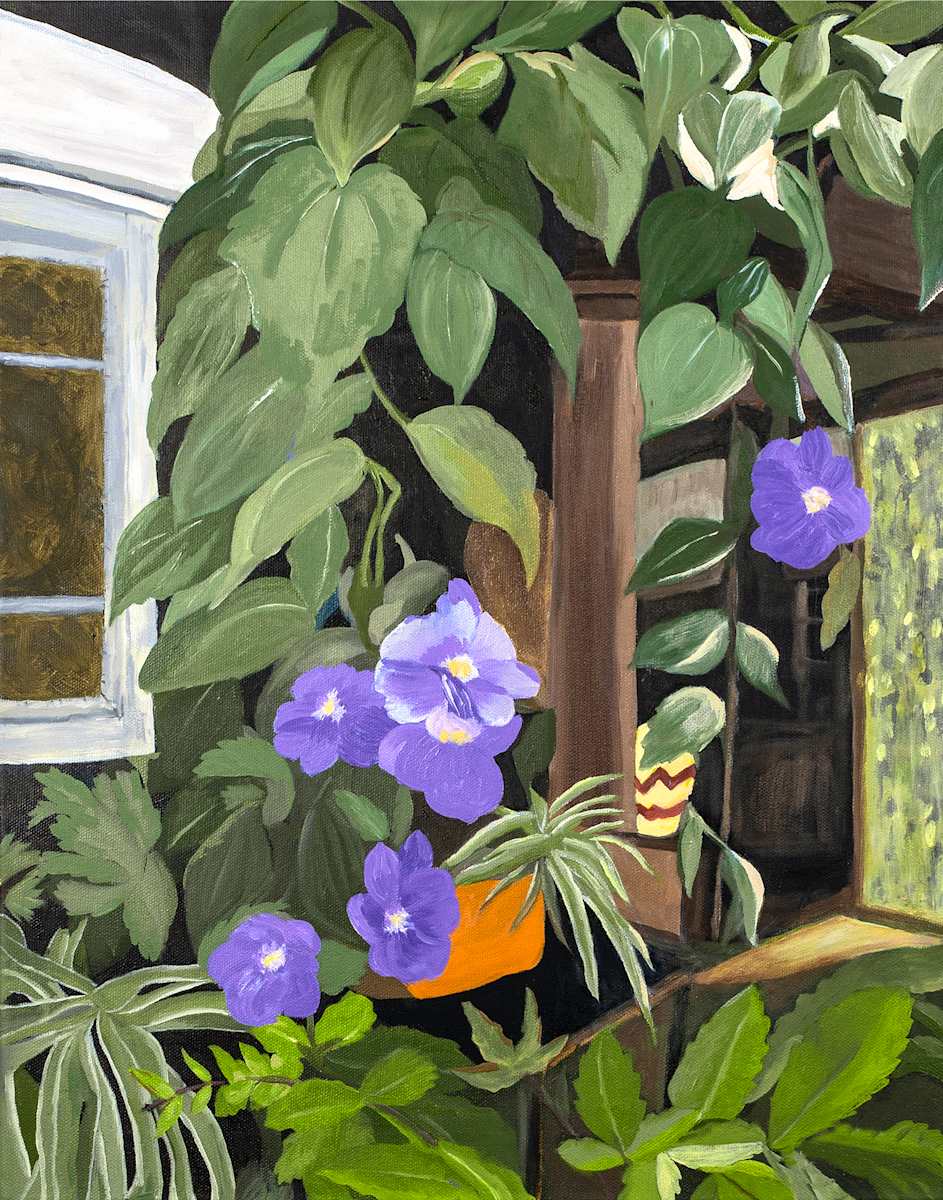 Barn Blooms Reproduction 1 of 5 by Janet Herman  Image: Textured paper reproduction 