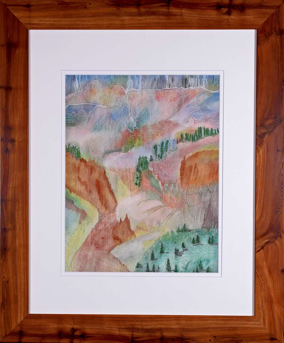 Pink Fog Bryce by Janet Herman  Image: Textured paper reproduction may be available in "Reproductions-sold art" collection. 