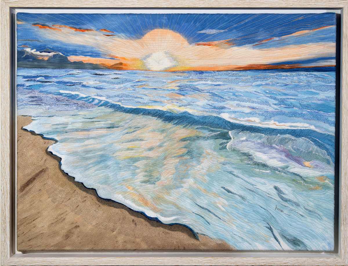 Windy Beach by Janet Herman  Image: "Windy Beach" floating frame