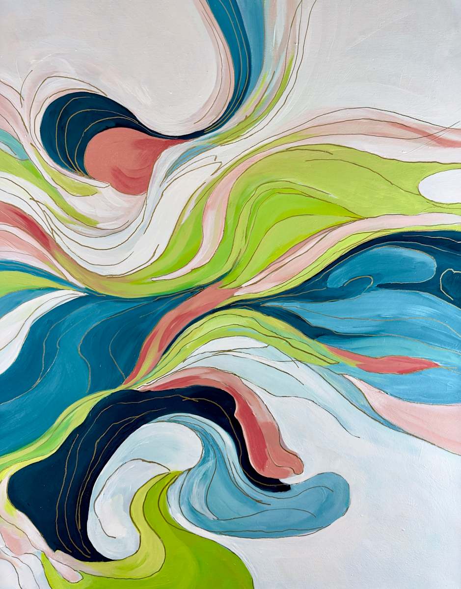 Afternoon Nap by Susan Yennerell  Image: Afternoon Nap invites you into the gentle space between waking and dreaming - where soft colors, golden whispers, and fluid forms echo the beauty of letting go. It’s a visual exhale, a moment suspended in time, where thoughts drift like clouds and everything feels both connected and just out of reach. This piece is an ode to rest, reflection, and the quiet magic of in-between moments.