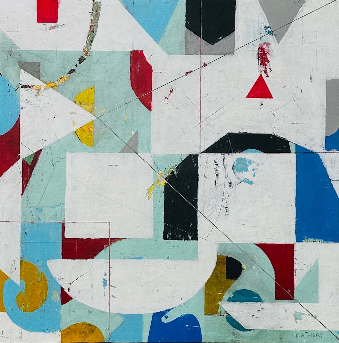 Blue Ice by Bret Neathery  Image: 18 x 18
Original Acrylic on Canvas
Framed