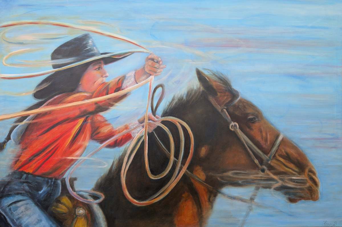 Katie rodeo roping by Hanna Bordewijk  Image: Katie Rodeo Roping