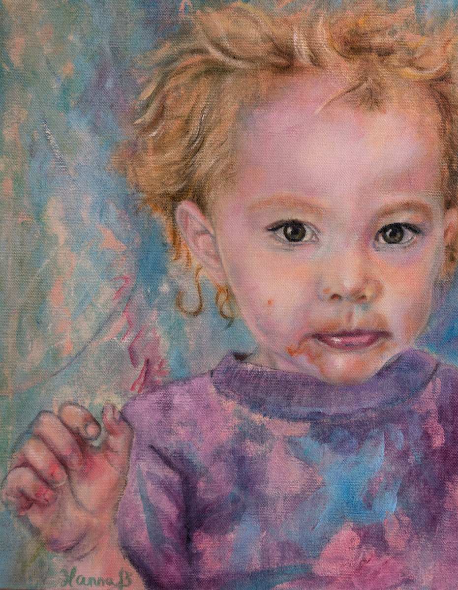 Messy spaghetti by Hanna Bordewijk  Image: Finished painting 