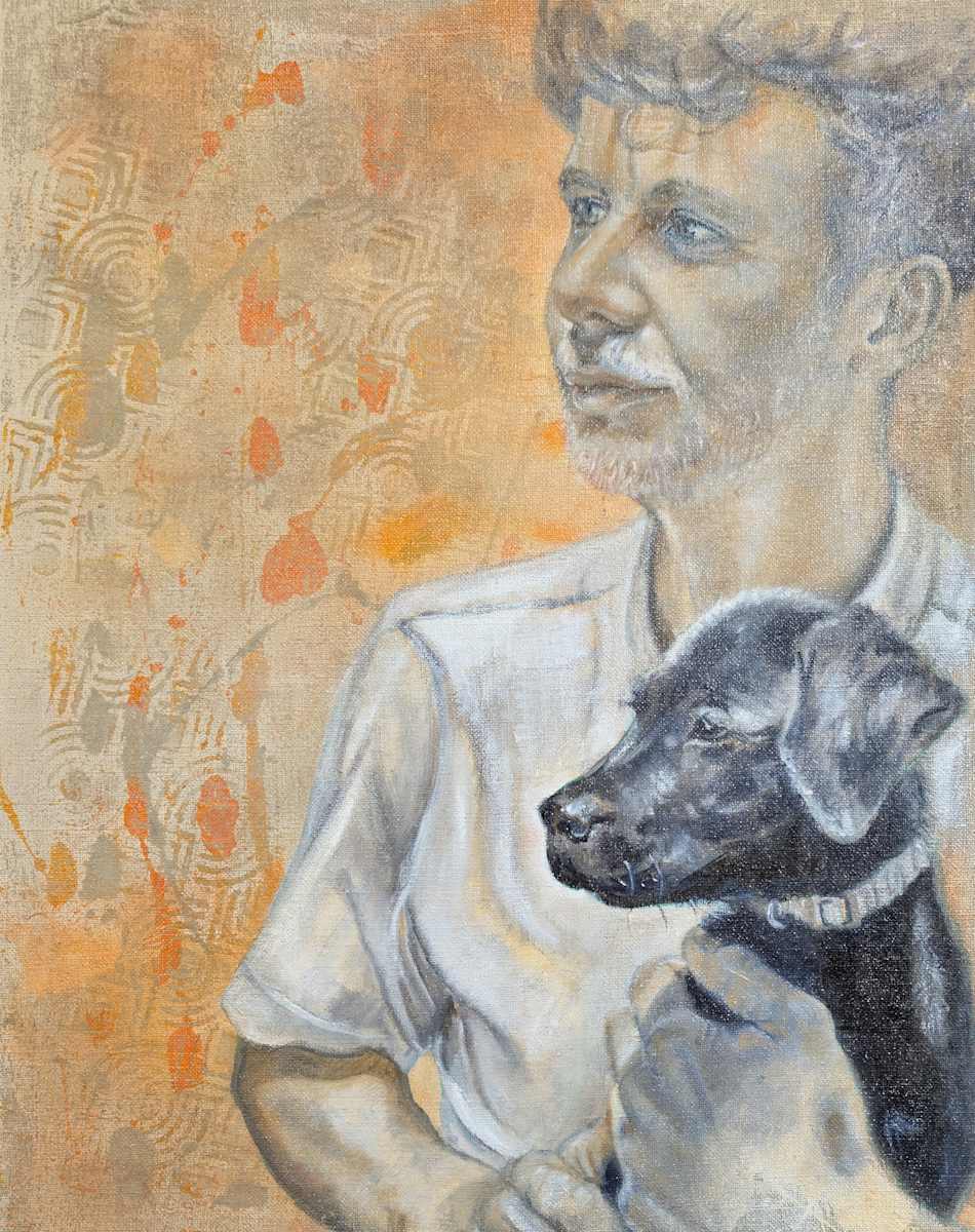 Billy and his human by Hanna Bordewijk  Image: Finished painting